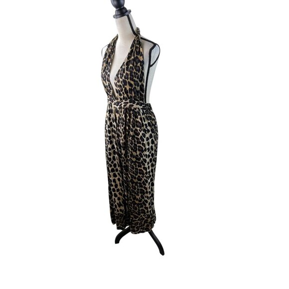 Urban Outfitters Halter Neck Leopard Print Jumpsuit L - Picture 5 of 12
